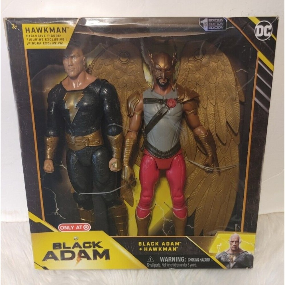 DC Comics 1st Edition Black Adam and Hawkman Action Figures 12" Target Exclusiv